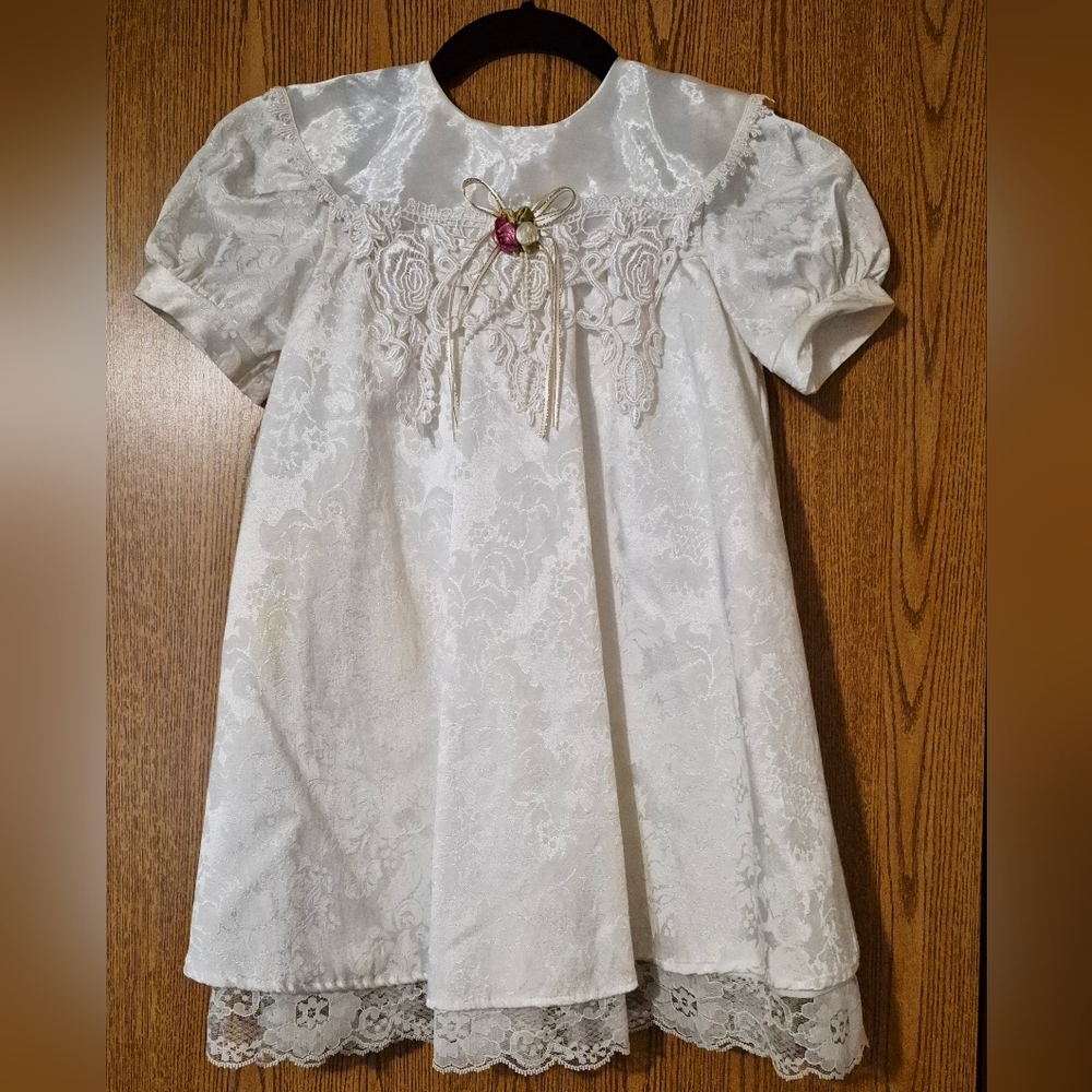 Rose Cottage Elegant White Lace Dress Size 5